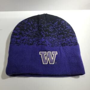 Washington Huskies Hat Cap Mens One Size Purple NCAA Football Beanie Knit BECU